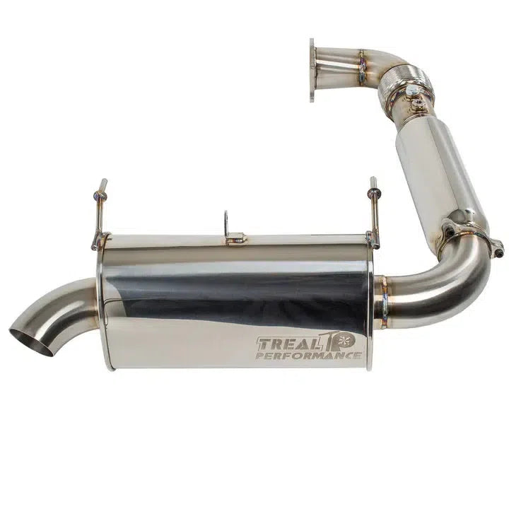 2016-2021 Polaris RZR XP Turbo / S Turbo Back Exhaust System-Exhaust-Treal Performance-Resonated-Single Tip-Black Market UTV