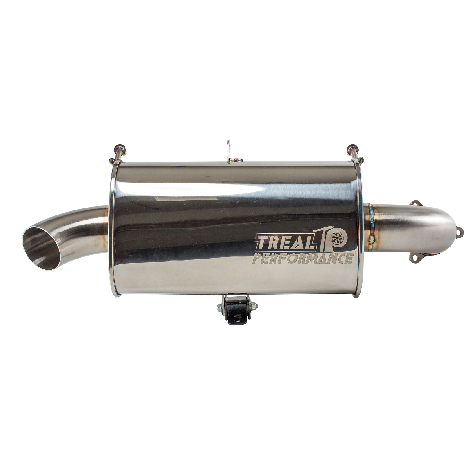 Treal Performance | 2016-2021 Polaris RZR XP Turbo / Turbo S "Slip On" Exhaust System-Exhaust-Treal Performance B2B-Single Tip-Black Market UTV