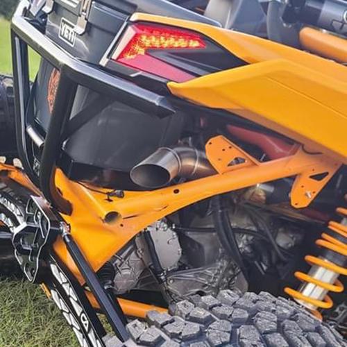 Treal Performance | 2017-2025 Can-Am Maverick X3 Ultra Race Exhaust System-Exhaust-Treal Performance B2B-Resonated Front Section (OG Version - Quieter)-Black Market UTV
