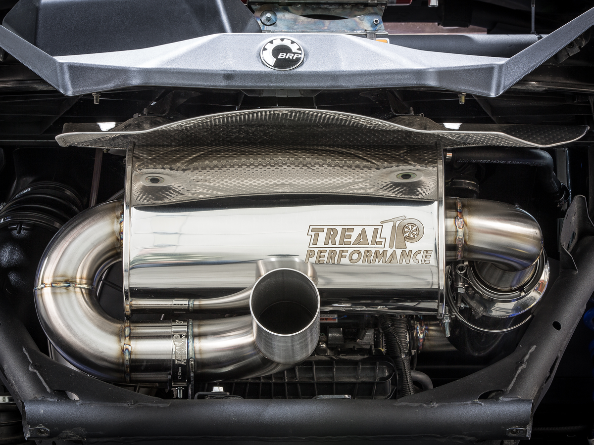Treal Performance | 2017-2025 Can-Am Maverick X3 Quiet Trail Exhaust System-Exhaust-Treal Performance B2B-No Tip Attachment-Non-Resonated Front Section-Black Market UTV