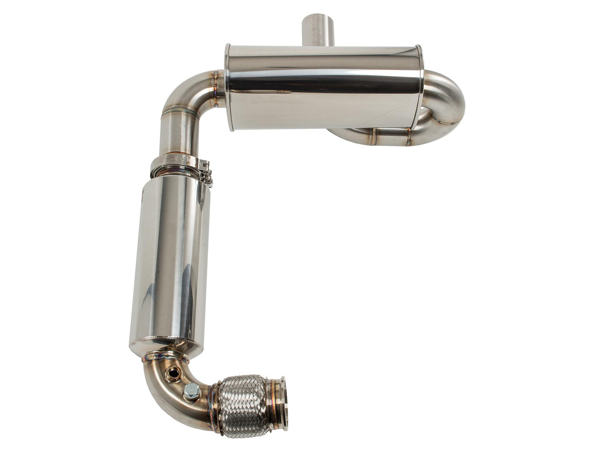 Treal Performance | 2017-2025 Can-Am Maverick X3 Quiet Trail Exhaust System-Exhaust-Treal Performance B2B-No Tip Attachment-Resonated Front Section-Black Market UTV