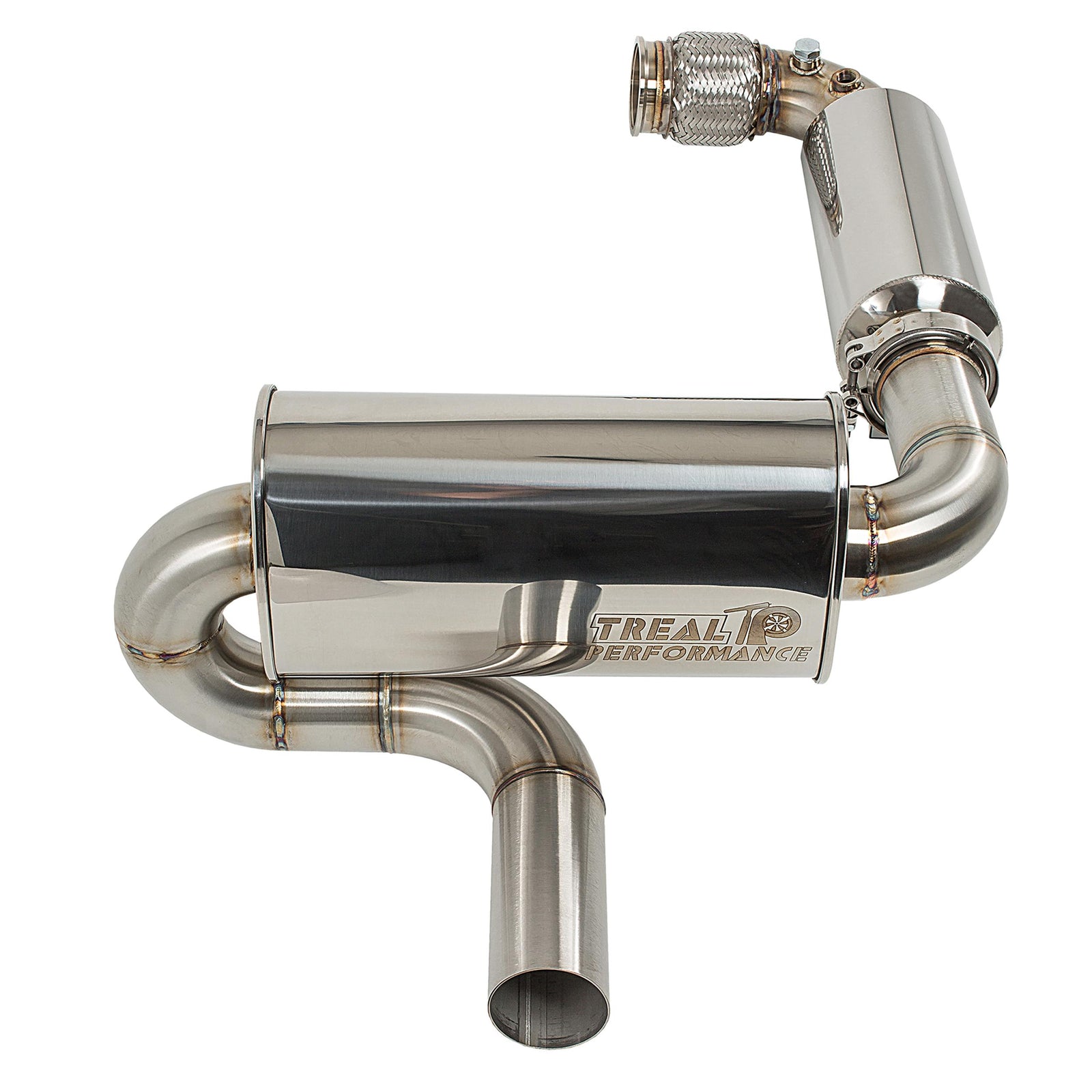 Treal Performance | 2017-2025 Can-Am Maverick X3 Quiet Trail Exhaust System-Exhaust-Treal Performance B2B-No Tip Attachment-Non-Resonated Front Section-Black Market UTV