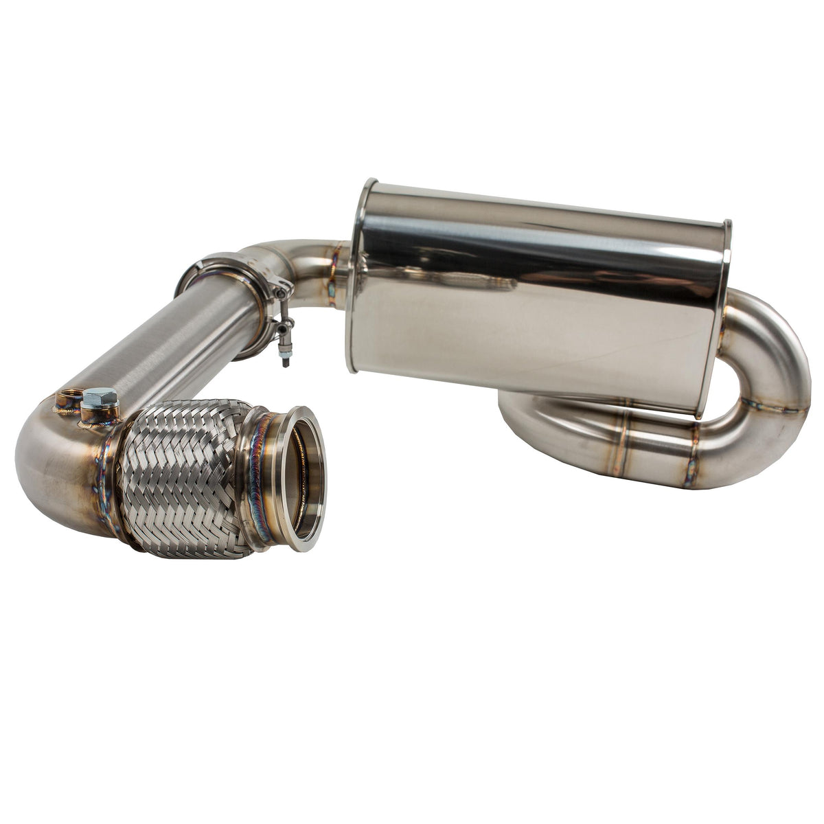 Treal Performance | 2017-2025 Can-Am Maverick X3 Quiet Trail Exhaust System-Exhaust-Treal Performance B2B-2 Inches Shorter W/ Factory Tip/ Spark Arrestor-Non-Resonated Front Section-Black Market UTV