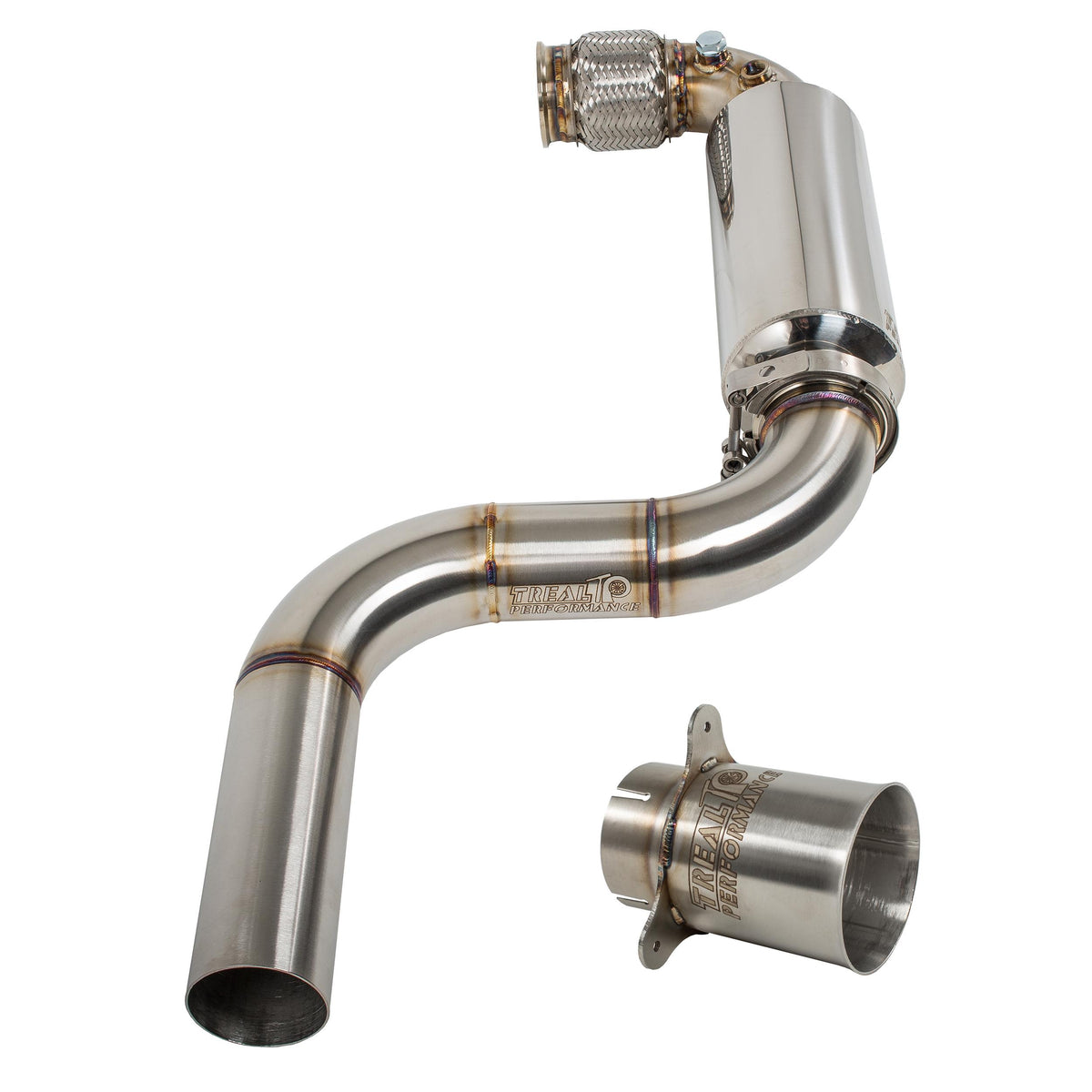 Treal Performance | 2017-2025 Can-Am X3 3 Inch &quot;Race&quot; Exhaust-Exhaust-Treal Performance B2B-Factory Spark Arrester Attachment-Black Market UTV