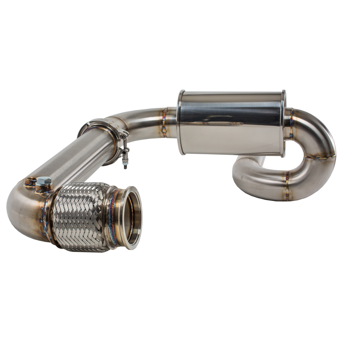 Treal Performance | 2017-2026 Can-Am Maverick X3 Sport Exhaust-Exhaust-Treal Performance B2B-No Tip Attachment-Non Resonated Front Section-Black Market UTV