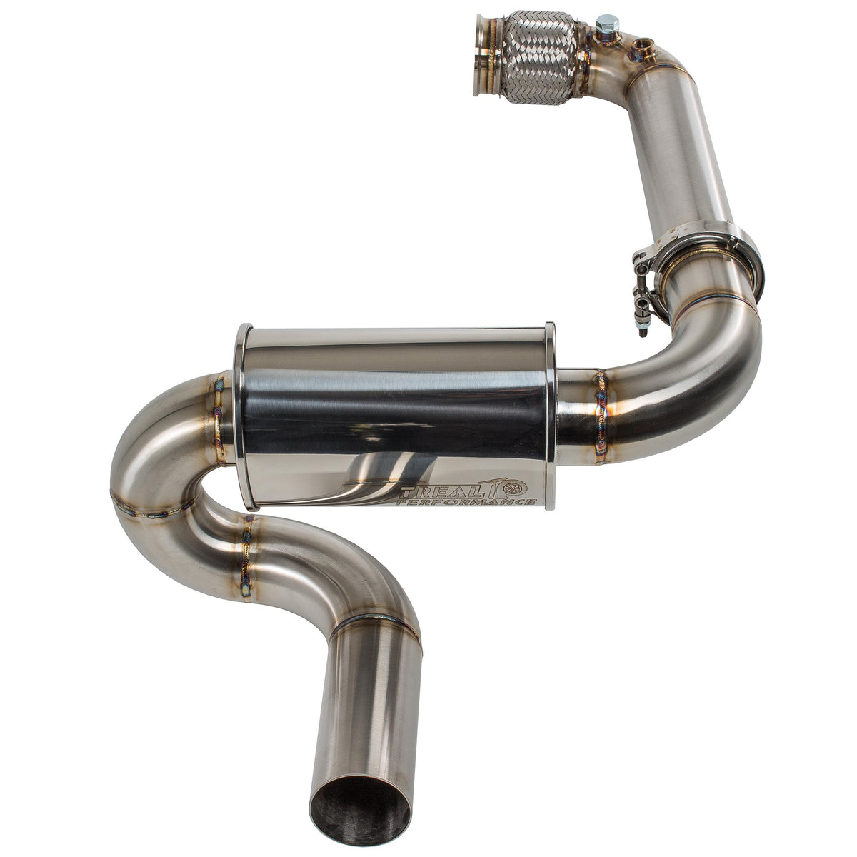 Treal Performance | 2017-2025 Can-Am Maverick X3 Sport Exhaust-Exhaust-Treal Performance B2B-No Tip Attachment-Non Resonated Front Section-Black Market UTV