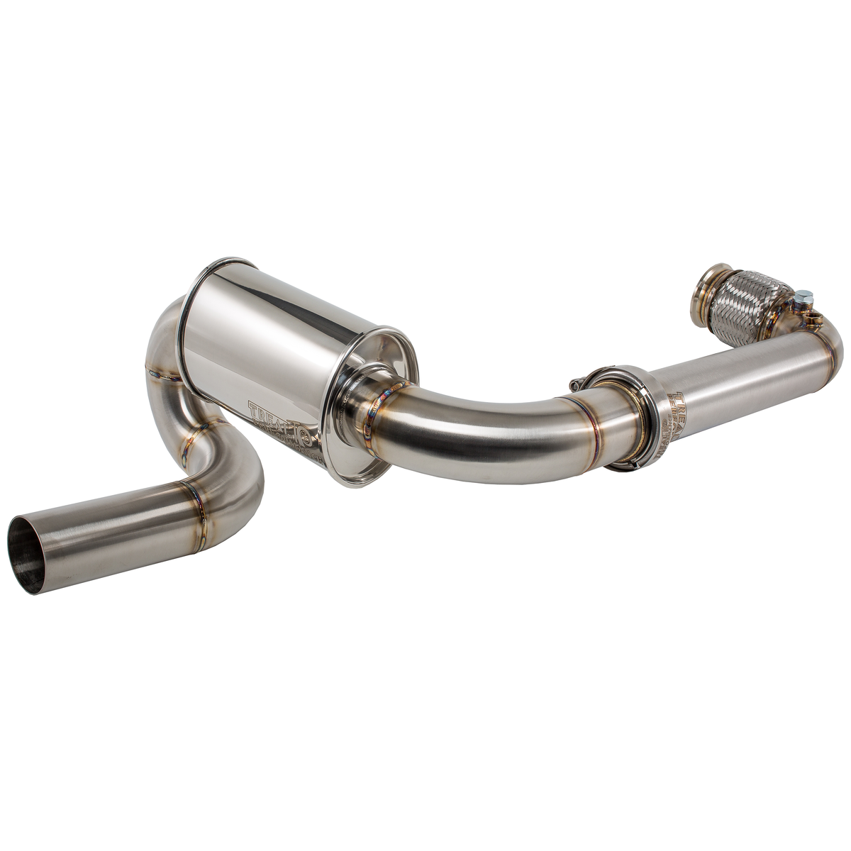 Treal Performance | 2017-2026 Can-Am Maverick X3 Sport Exhaust-Exhaust-Treal Performance B2B-No Tip Attachment-Non Resonated Front Section-Black Market UTV