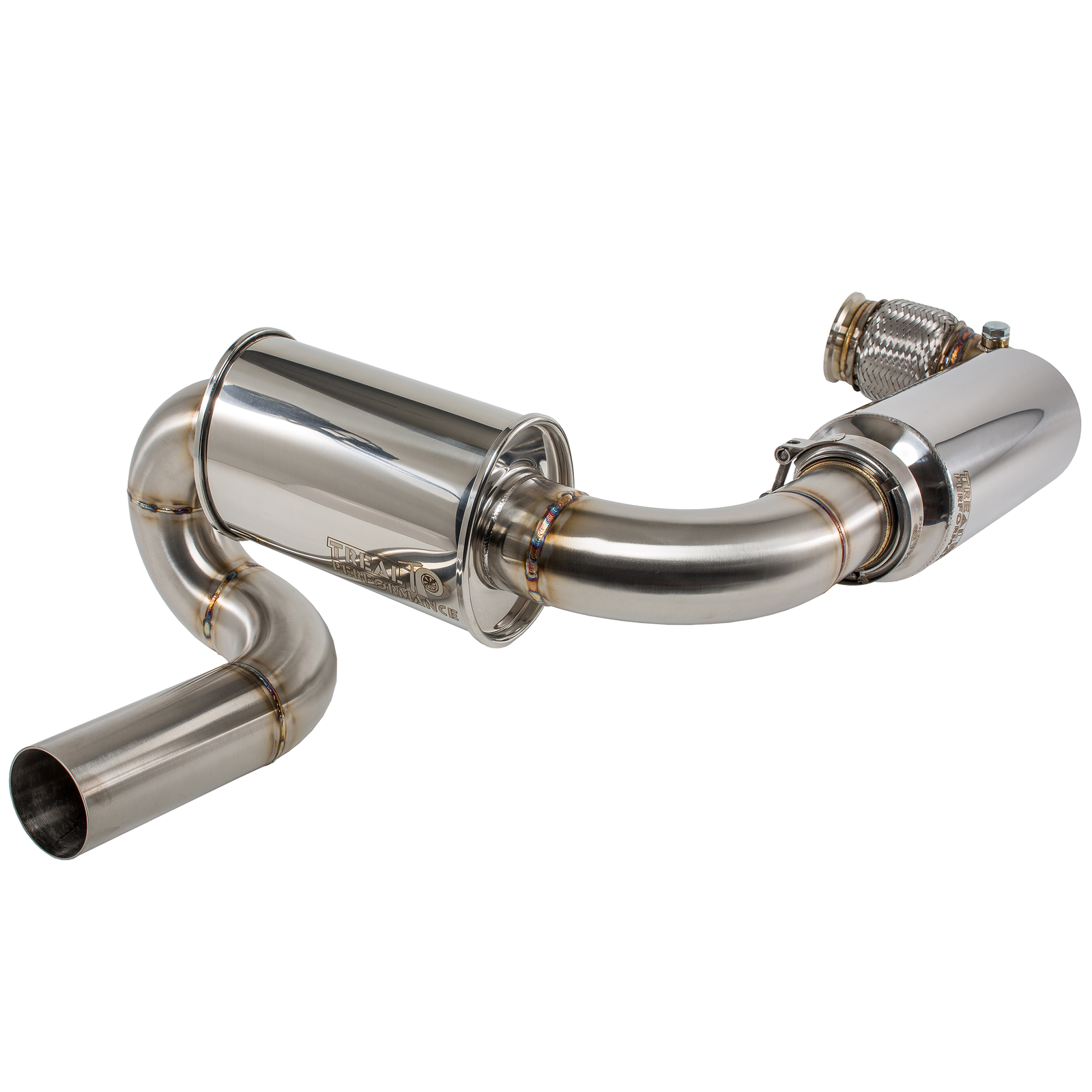 Treal Performance | 2017-2026 Can-Am Maverick X3 Sport Exhaust-Exhaust-Treal Performance B2B-No Tip Attachment-Non Resonated Front Section-Black Market UTV