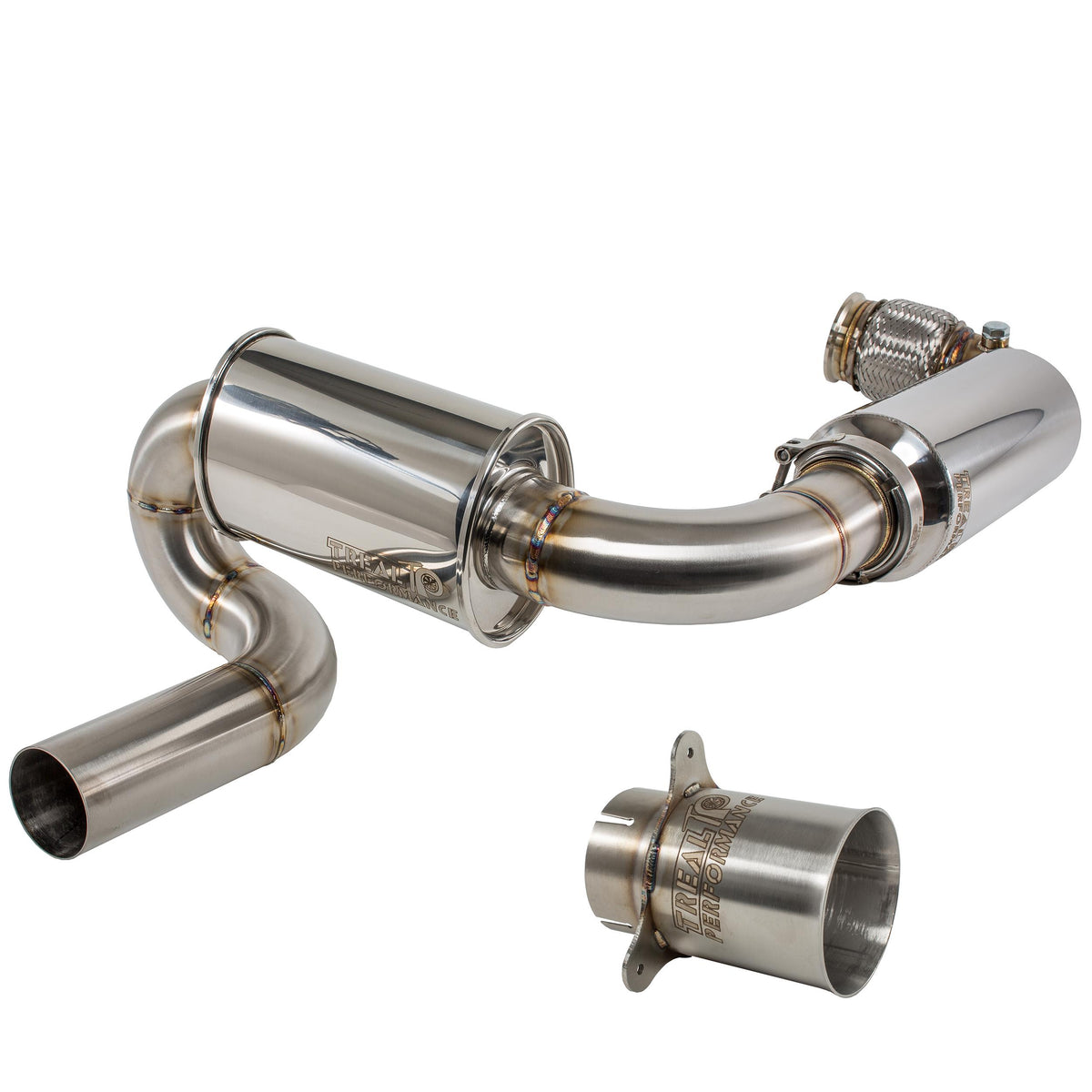 Treal Performance | 2017-2025 Can-Am Maverick X3 Sport Exhaust-Exhaust-Treal Performance B2B-Factory Spark Arrester/Tip Attachment-Resonated Front Section-Black Market UTV