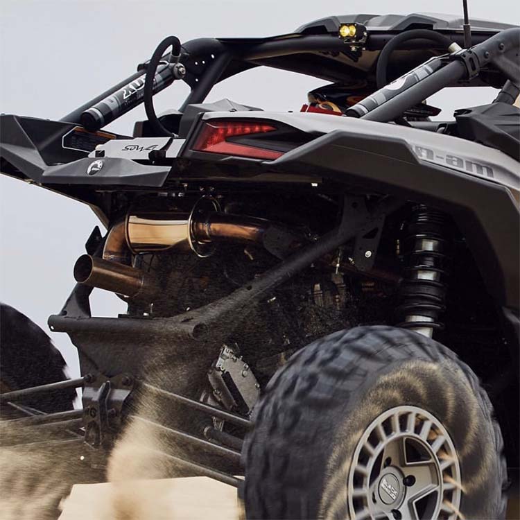2020 Can-Am X3 Turbo RR Stage 3 Performance Package: Sport Exhaust-Exhaust-Treal Performance-No Intake System-With Resonator-Spark Arrester Attachment-Black Market UTV