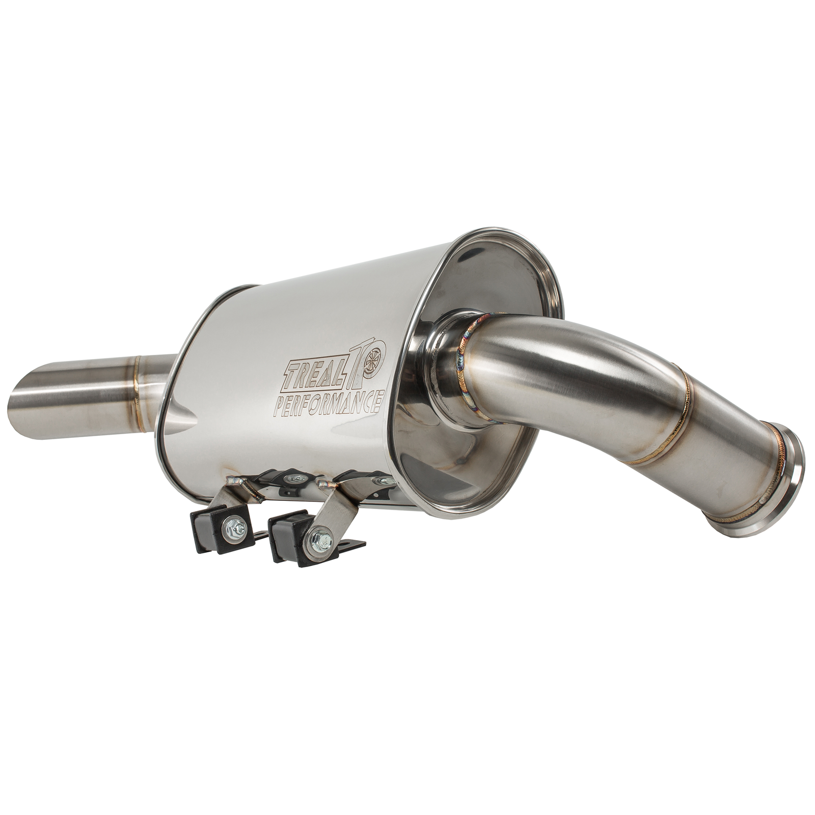 Treal Performance | 2017-2025 Can-Am Maverick X3 Trail Side Exit Exhaust System-Exhaust-Treal Performance B2B-Non-Resonated Front Section-Black Market UTV