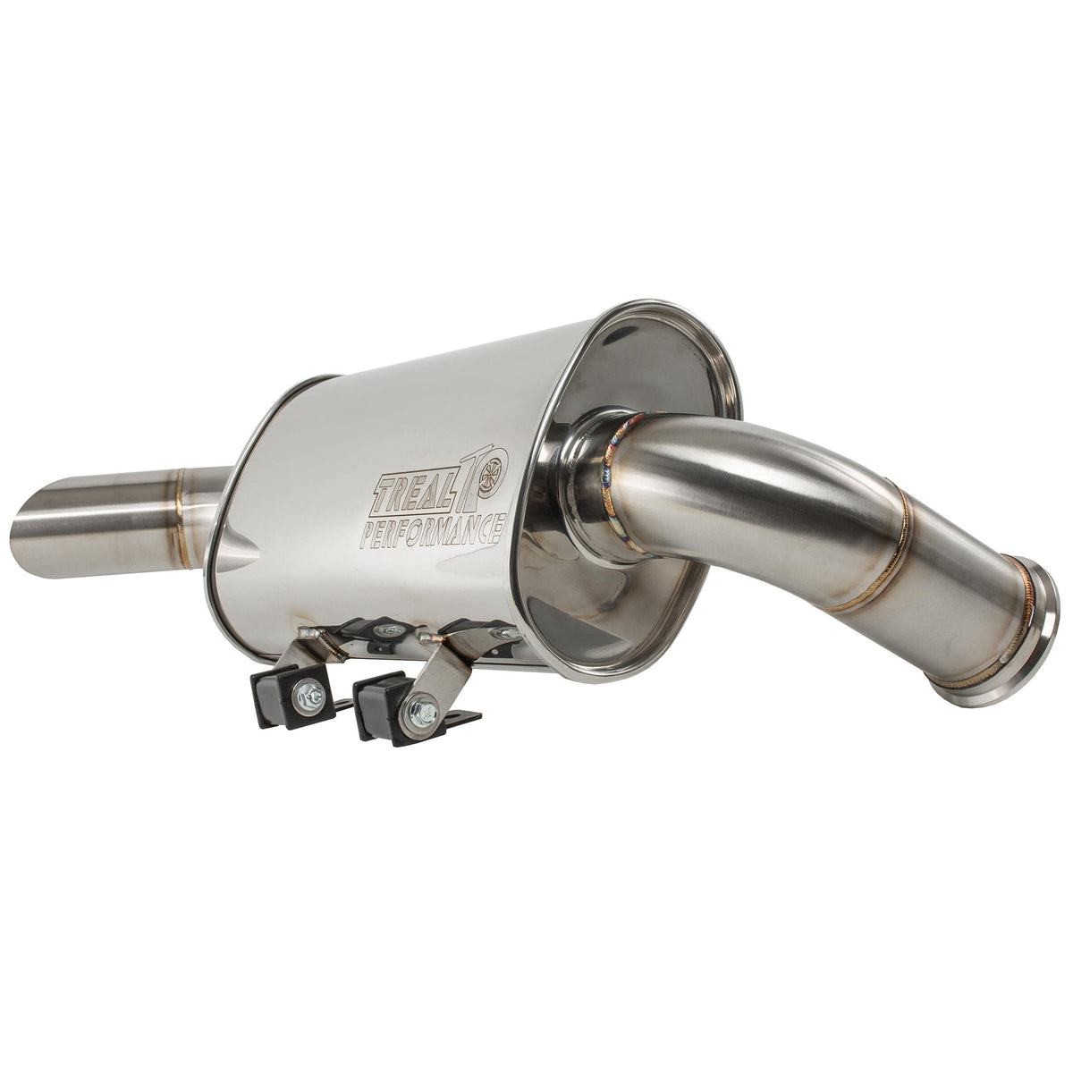 Treal Performance | 2017-2025 Can-Am Maverick X3 Trail Side Exit Exhaust System-Exhaust-Treal Performance B2B-Non-Resonated Front Section-Black Market UTV
