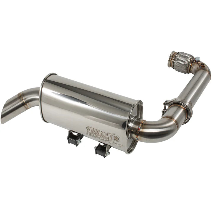 Treal Performance | 2020-2025 Polaris RZR ProXP Turbo Back Exhaust System-Exhaust-Treal Performance-Non-Resonated Front Section-Single Tip-Black Market UTV