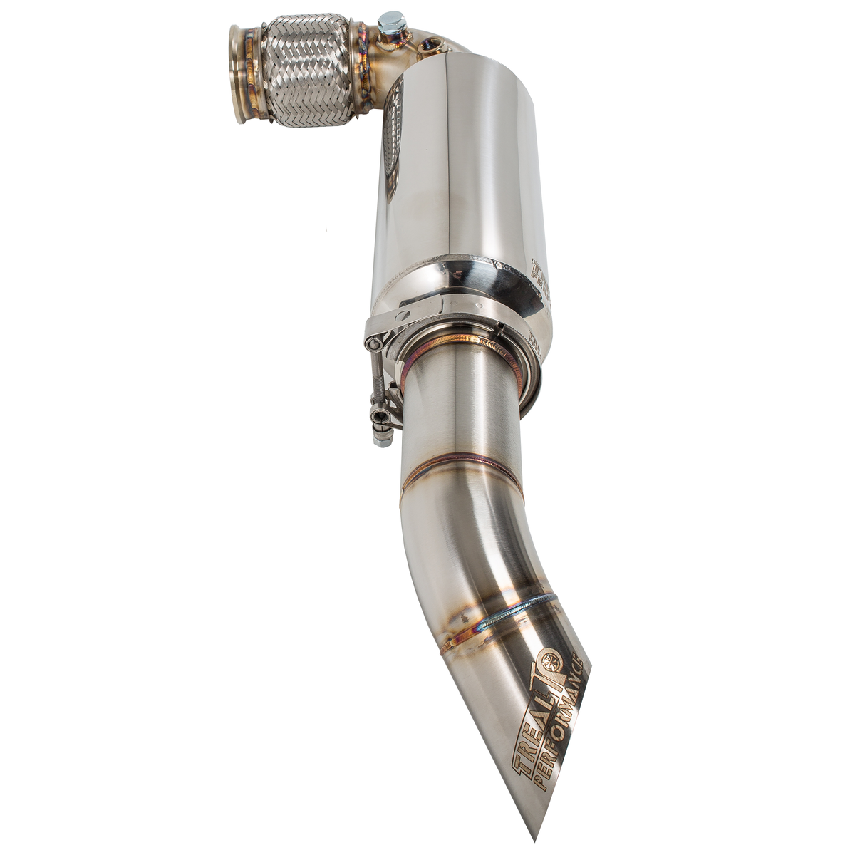 Treal Performance | 2017-2026 Can-Am Maverick X3 Ultra Race Exhaust System-Exhaust-Treal Performance B2B-Resonated Front Section (OG Version - Quieter)-Black Market UTV