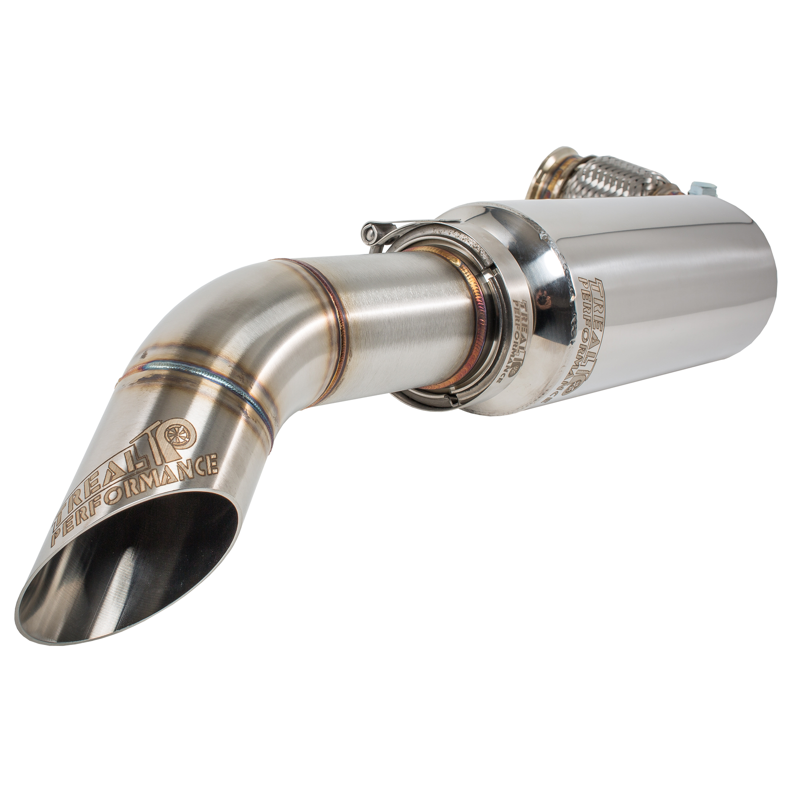 Treal Performance | 2017-2025 Can-Am Maverick X3 Ultra Race Exhaust System-Exhaust-Treal Performance B2B-Resonated Front Section (OG Version - Quieter)-Black Market UTV