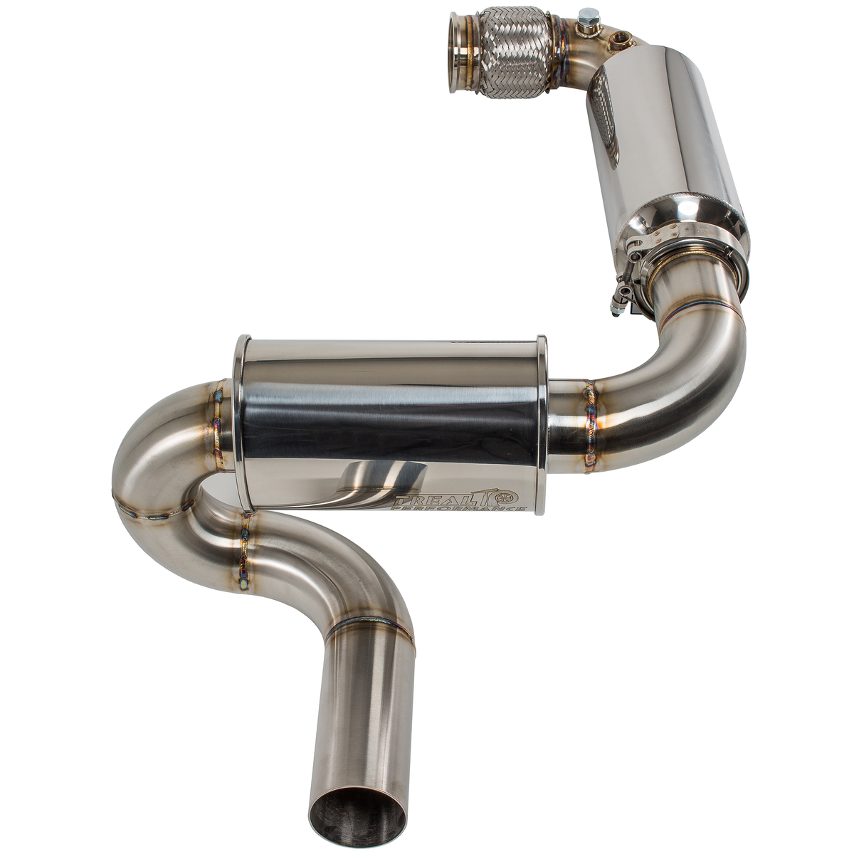 Treal Performance | 2017-2026 Can-Am Maverick X3 Sport Exhaust-Exhaust-Treal Performance B2B-No Tip Attachment-Resonated Front Section-Black Market UTV