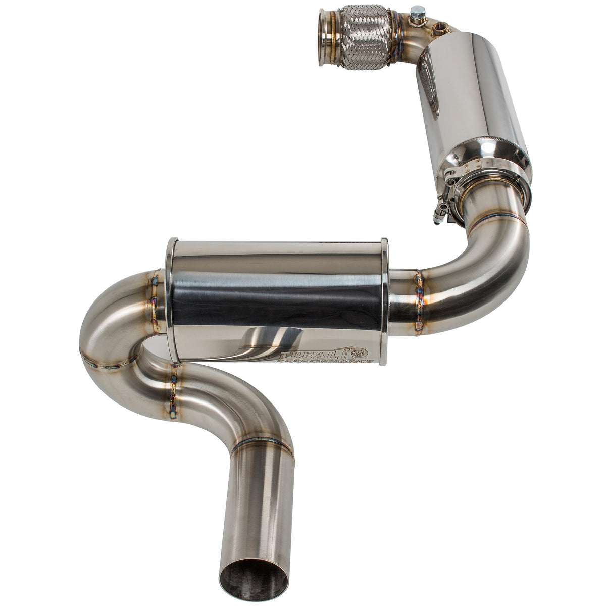 Treal Performance | 2017-2025 Can-Am Maverick X3 Sport Exhaust-Exhaust-Treal Performance B2B-No Tip Attachment-Resonated Front Section-Black Market UTV