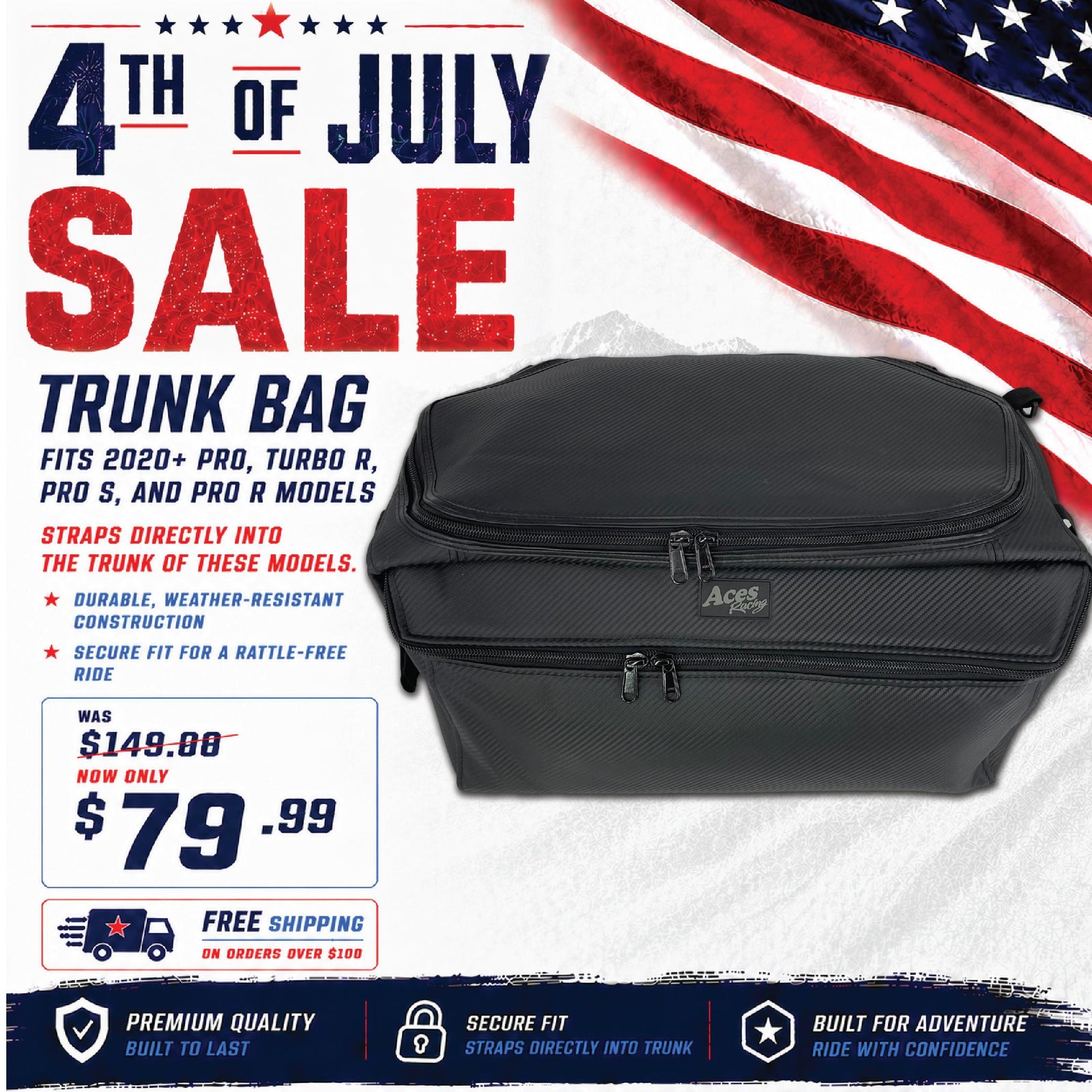 XP Pro Trunk Bag-Storage-Aces Racing-Black Market UTV
