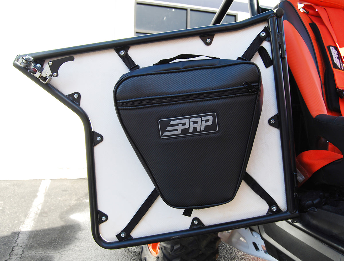 POLARIS RZR UNIVERSAL DOOR BAG-storage bag-PRP Seats-Carbon Fiber Black Piping-Black Market UTV
