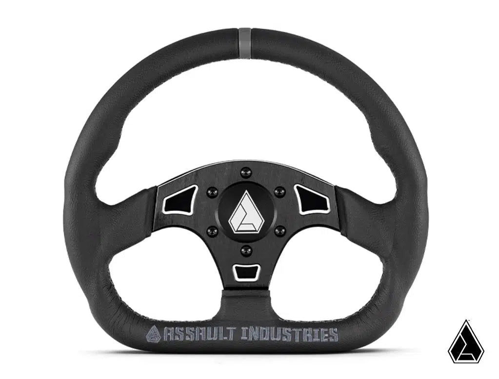 ASSAULT INDUSTRIES UNIVERSAL BALLISTIC D V2 UTV STEERING WHEEL-Steering Wheel-Assault Industries-White-Black Market UTV