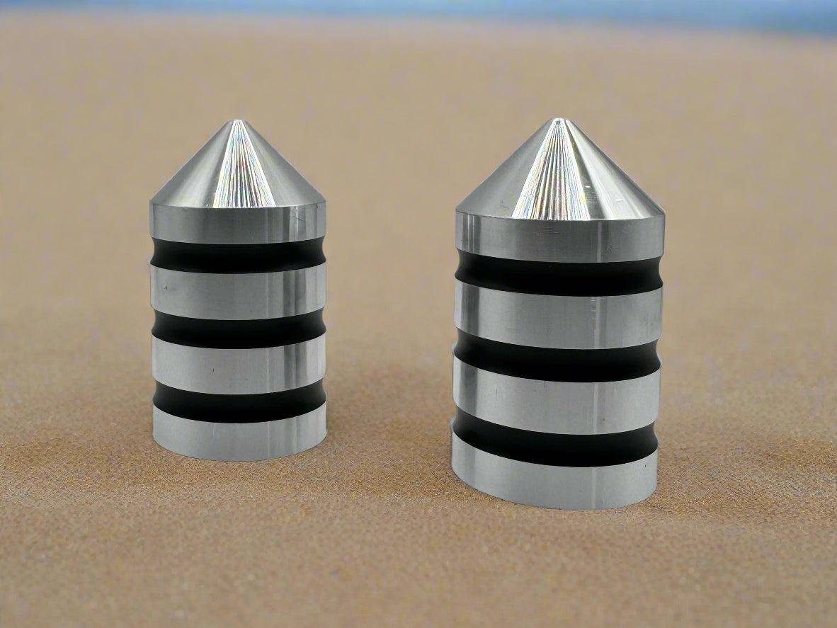 Billet Magnet Base Caps by Marshin Whips-whip accessories-Marshin Whips-Set of 2-V3 Billet with Black-Black Market UTV