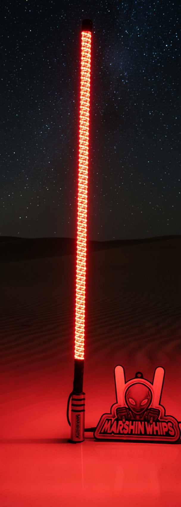 Marshin Whips V3 Chrome Black - (Single)-Marshin Whips-1 FT-White-Black Market UTV