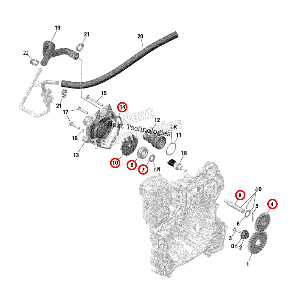WSRD Complete BRP Water Pump Rebuild Kit | Can-Am X3-Water Pump Rebuild Kit-Treal Performance-NO-Yes - oil pump gears - adds $88.00-Black Market UTV