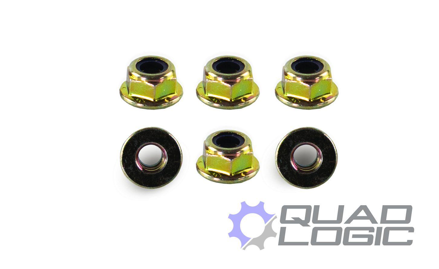 3/8″ Flange Nut Body Suspension Steering 6 Pack-Lug Nuts-Quad-Logic-Black Market UTV