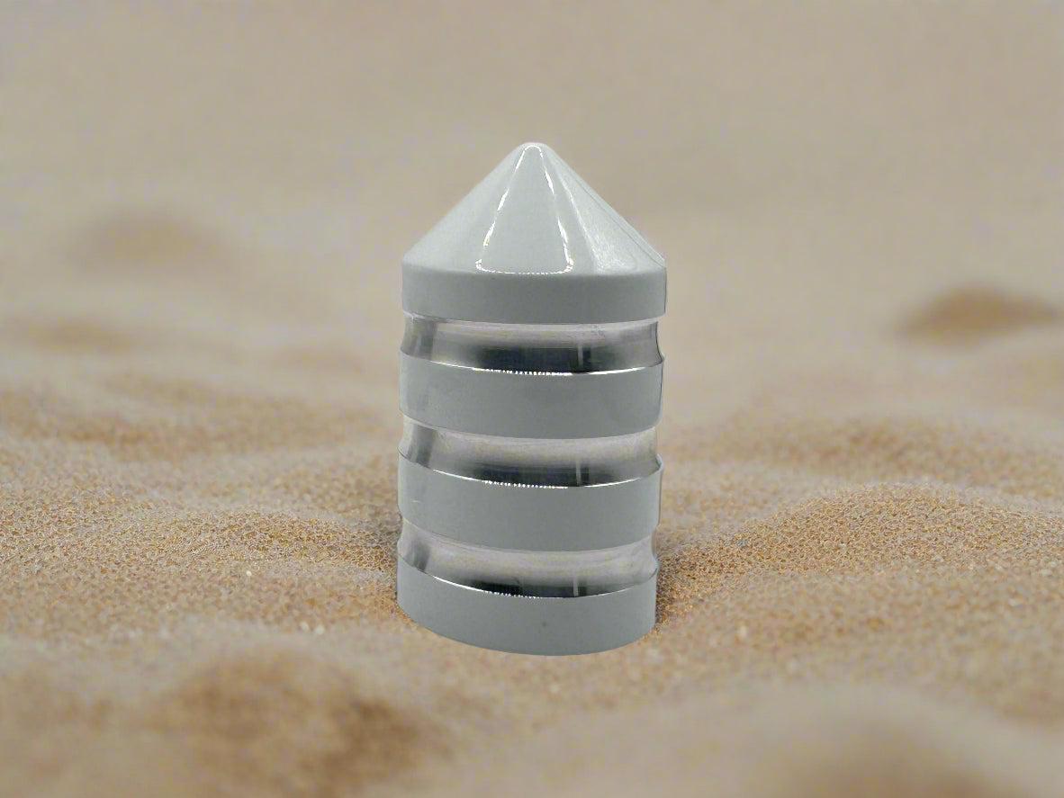 Billet Magnet Base Caps by Marshin Whips-whip accessories-Marshin Whips-Single-GLOSS WHITE-Black Market UTV