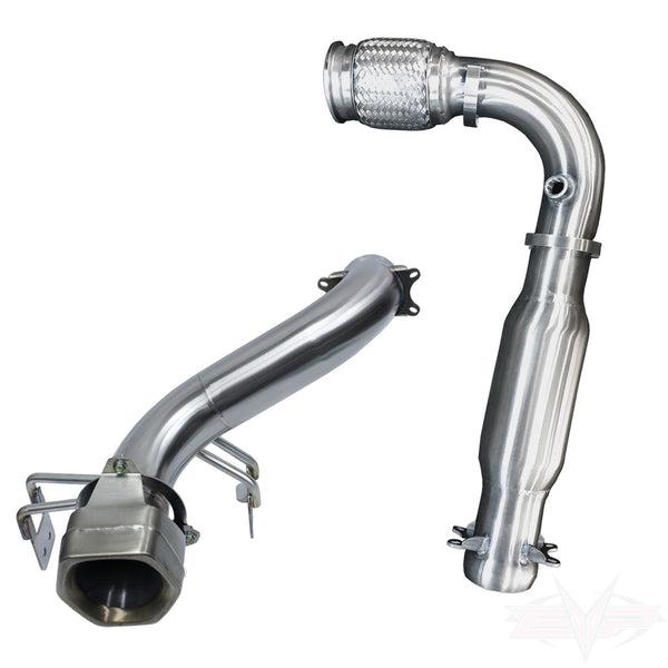 CAN AM X3 900HO EXHAUST RACE BYPASS PIPE &amp; MUFFLER BYPASS STRAIGHT PIPE- EVP-Exhaust-EVP-2017-2021-Race Bypass Only-Black Market UTV