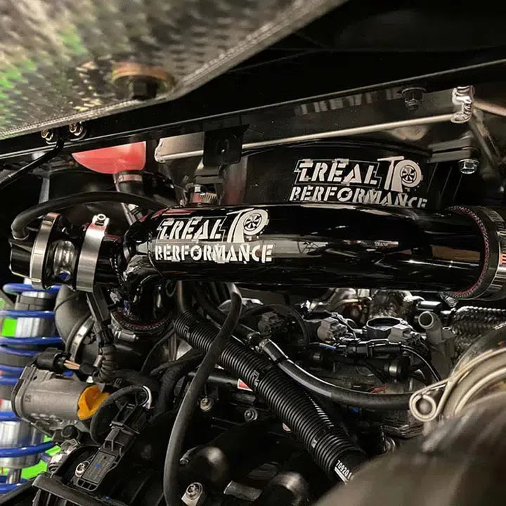 Treal Performance | 2017-2019 Can-Am X3 2.5 Inch Intercooler Pipe Kit-Intercooler-Treal Performance-25mm BOV Port Flange W/ No BOV-Single Cold Side Pipe-Gloss Black-Black Market UTV