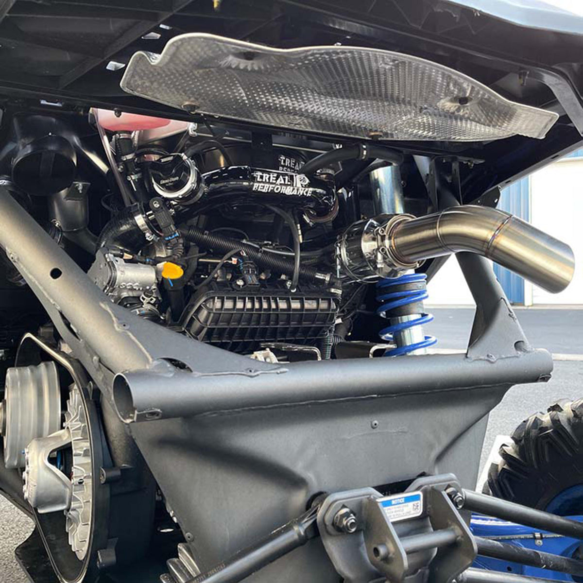 Treal Performance | 2020-2025 Can-Am X3 2.5 Inch Intercooler Pipe Kit-Charge Piping &amp; Blow off Valve-Treal Performance B2B-TS Kompact 25mm BOV Port Flange w/ no BOV-Single Cold Side Pipe-Black Market UTV