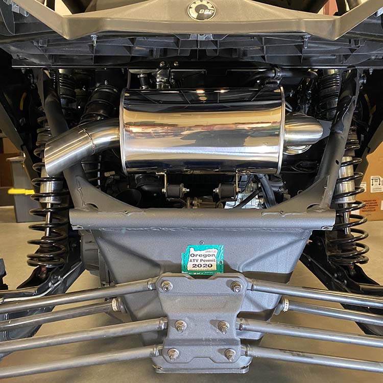 Treal Performance | 2017-2025 Can-Am X3 Rear Muffler Section-Exhaust-Treal Performance B2B-Sport Muffler-No Tip Attachment-Black Market UTV