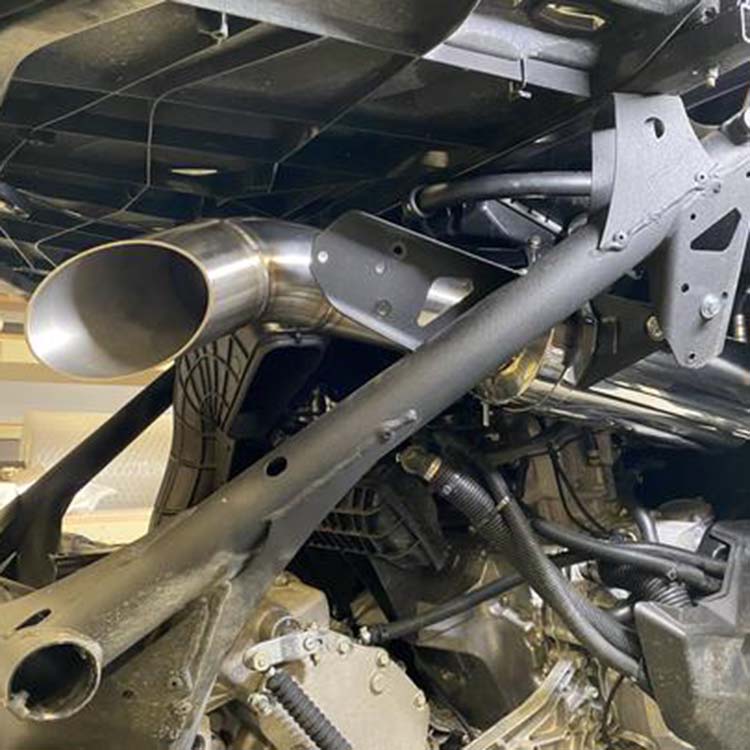 Treal Performance | 2017-2026 Can-Am Maverick X3 Ultra Race Exhaust System-Exhaust-Treal Performance B2B-Resonated Front Section (OG Version - Quieter)-Black Market UTV