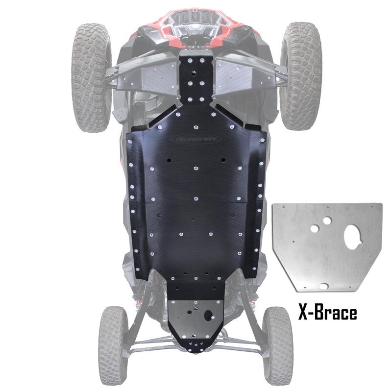 Polaris RZR XP 4 Turbo S UHMW Skid Plate-Skid Plate-Factory UTV-3/8&quot;-No X-Brace-Black Market UTV