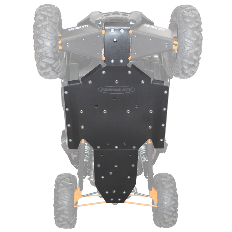 Polaris RZR XP 1000 & XP Turbo UHMW Skid Plate-Skid Plates-Factory UTV-3/8"-No X-Brace-Black Market UTV
