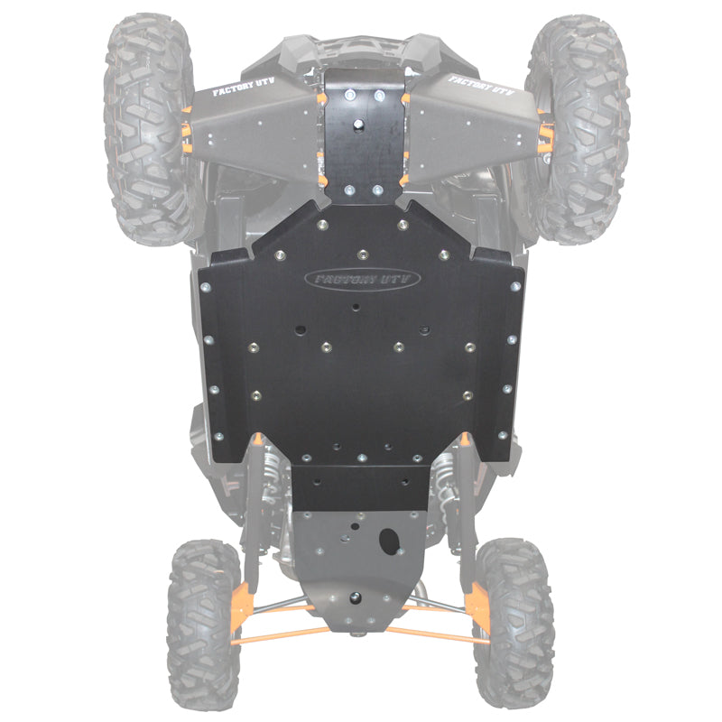 Polaris RZR XP 1000 & XP Turbo UHMW Skid Plate-Skid Plates-Factory UTV-3/8"-No X-Brace-Black Market UTV