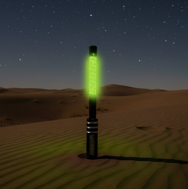 V2 Black Out LED Whip Set: The Ultimate Stealth-Marshin Whips-1 FT-Yellow Green-Black Market UTV