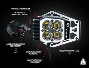 ASSAULT INDUSTRIES/BAJA DESIGNS NIGHTHAWK LED SIDE MIRRORS-Mirrors-Assault Industries-1.5"-Black Market UTV