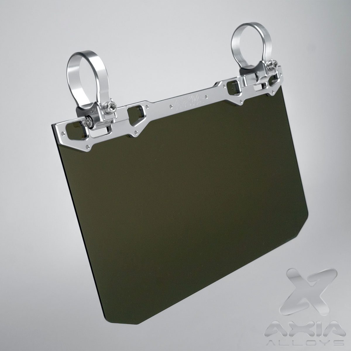 12" x 8" Narrow Mount Sun Visor - Dark Tinted Shield - Axia Alloys