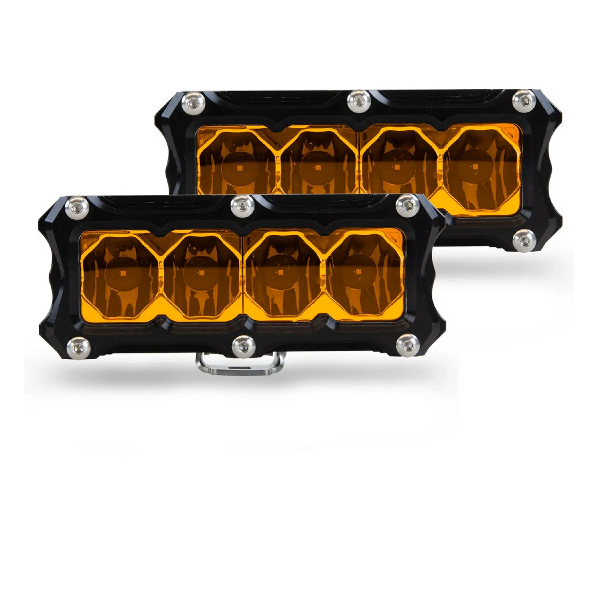 BA-4 Amber LED Pod Light - 2 Pack-Light Bars-Heretic Studio-Combo-Wiring Harness: Dual Light/ Low Power - No Relay (up to 55W) + $49.99-Black Market UTV