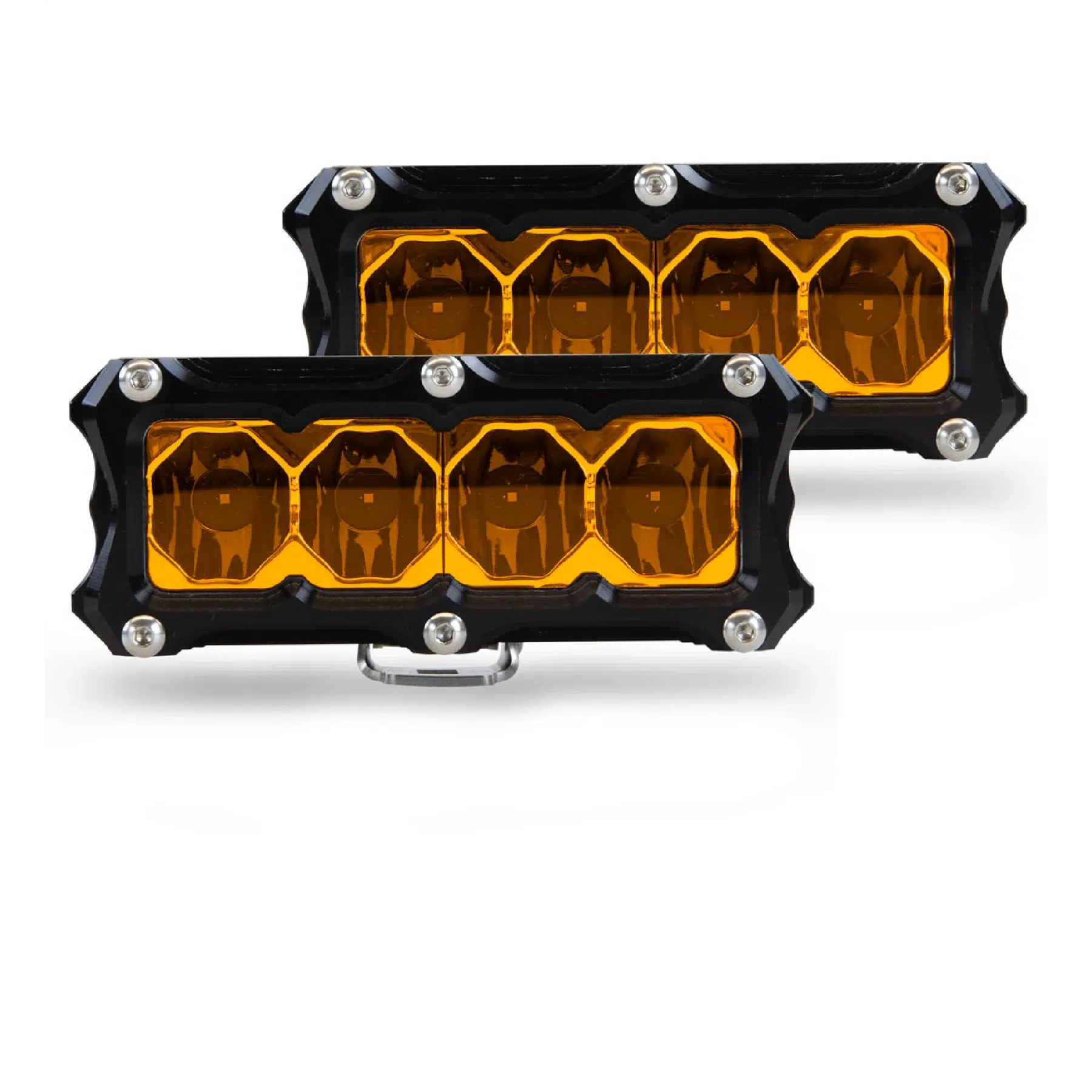 BA-4 Amber LED Pod Light - 2 Pack-Light Bars-Heretic Studio-Combo-Wiring Harness: Dual Light/ Low Power - No Relay (up to 55W) + $49.99-Black Market UTV