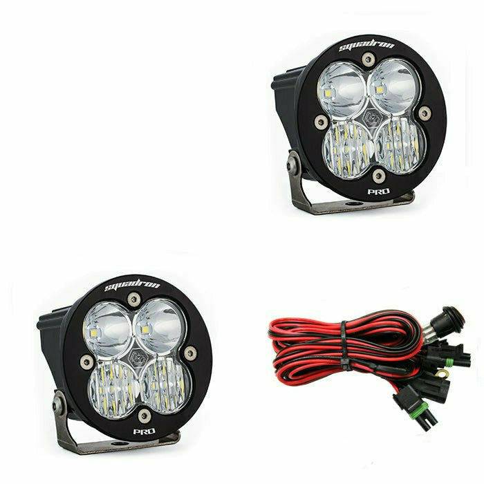 SQUADRON-R PRO LED LIGHT PODS (PAIR)-Lighting Pods-Baja Designs-Clear-Driving/Combo-Black Market UTV