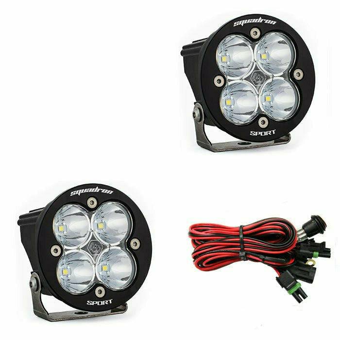 SQUADRON-R SPORT LED LIGHT PODS (PAIR)-Lighting Kit-Baja Designs-Clear-Spot-Black Market UTV