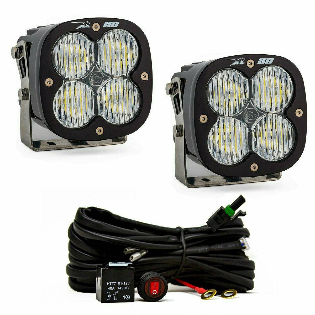 XL 80 LED LIGHT PODS (PAIR)-Lighting Kit-Baja Designs-Clear-Wide Cornering-Black Market UTV