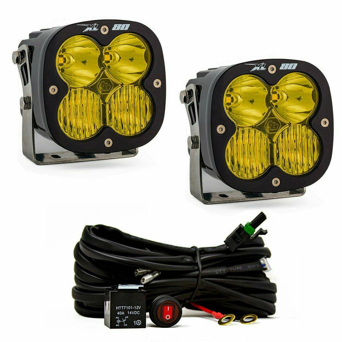 XL 80 LED LIGHT PODS (PAIR)-Lighting Kit-Baja Designs-Amber-Driving/Combo-Black Market UTV
