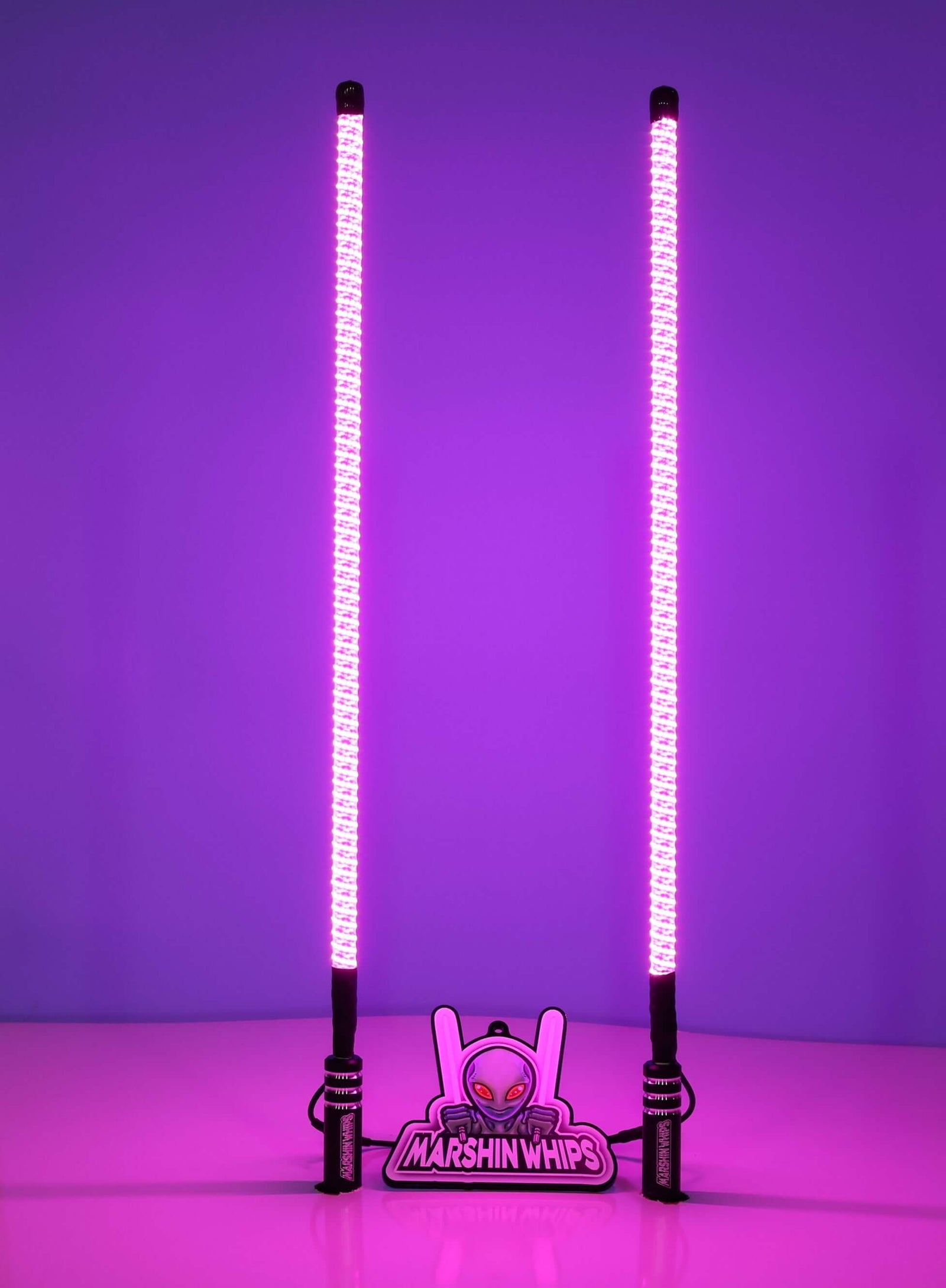 V2 Black Out Whips: The Ultimate Stealth Set-Marshin Whips-2 FT-Purple-Black Market UTV