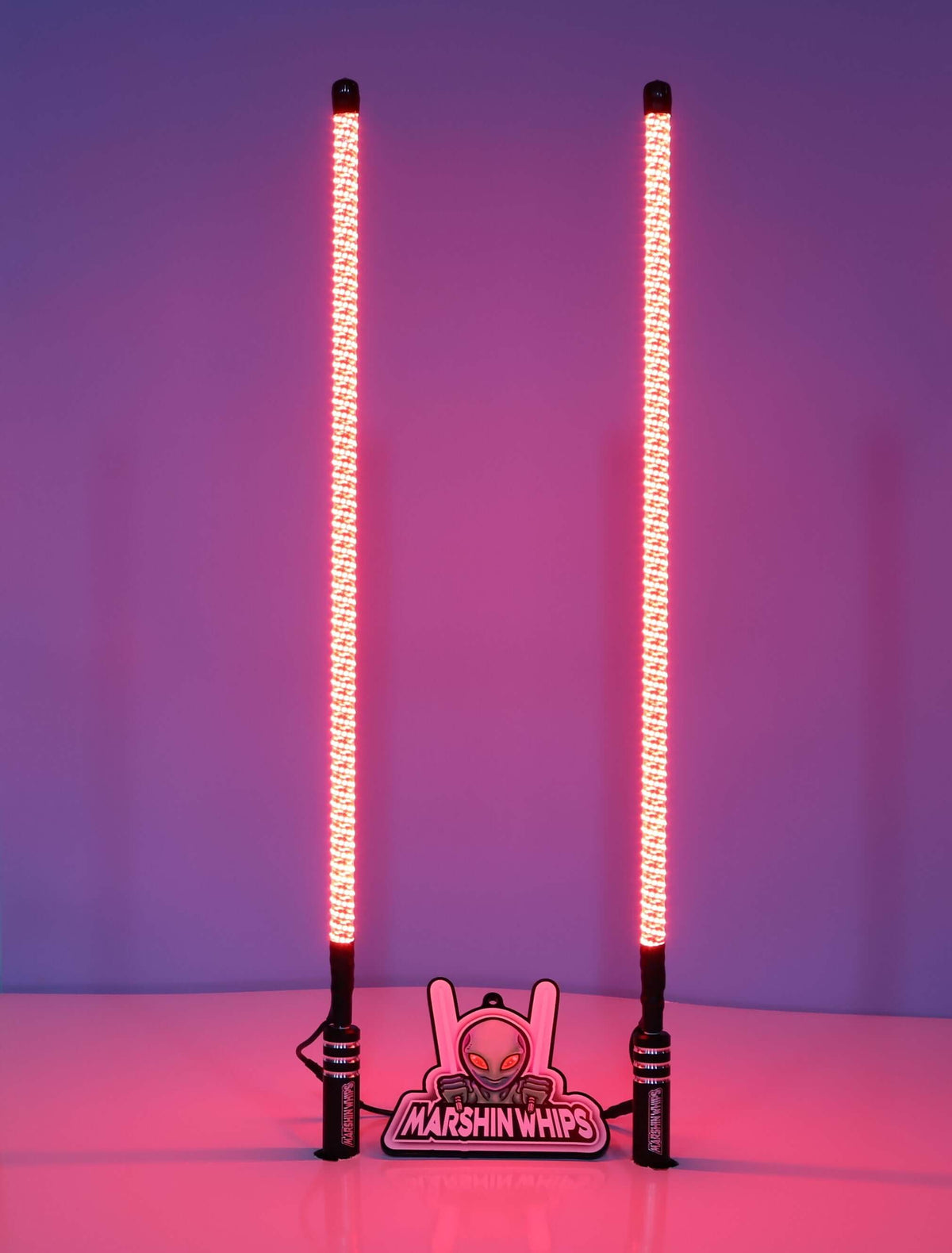 V2 Black Out Whips: The Ultimate Stealth Set-Marshin Whips-1 FT-Pink-Black Market UTV