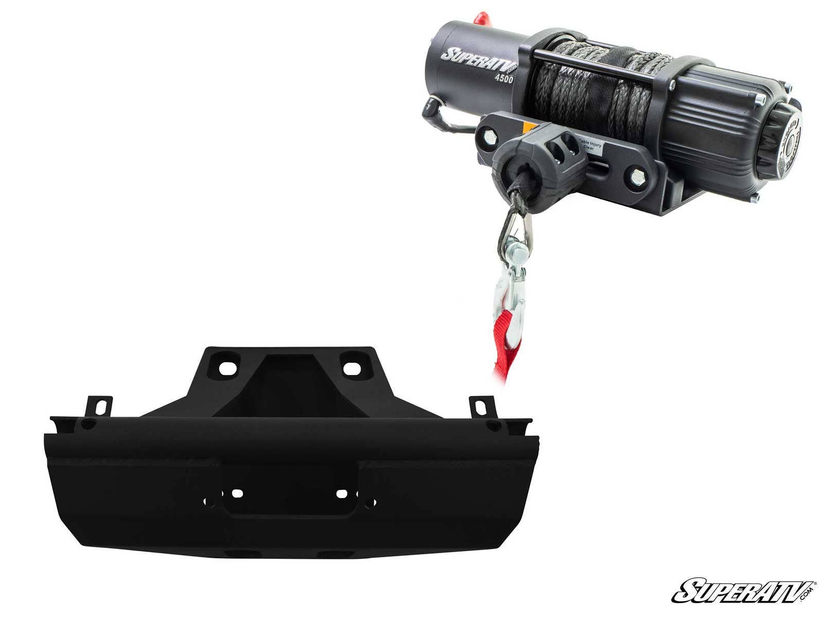 CAN-AM MAVERICK X3 WINCH MOUNT PLATE KIT-Mounts-Super ATV-64 inch Wide-No just the Winch Mount Plate-3500 lb.-Black Market UTV