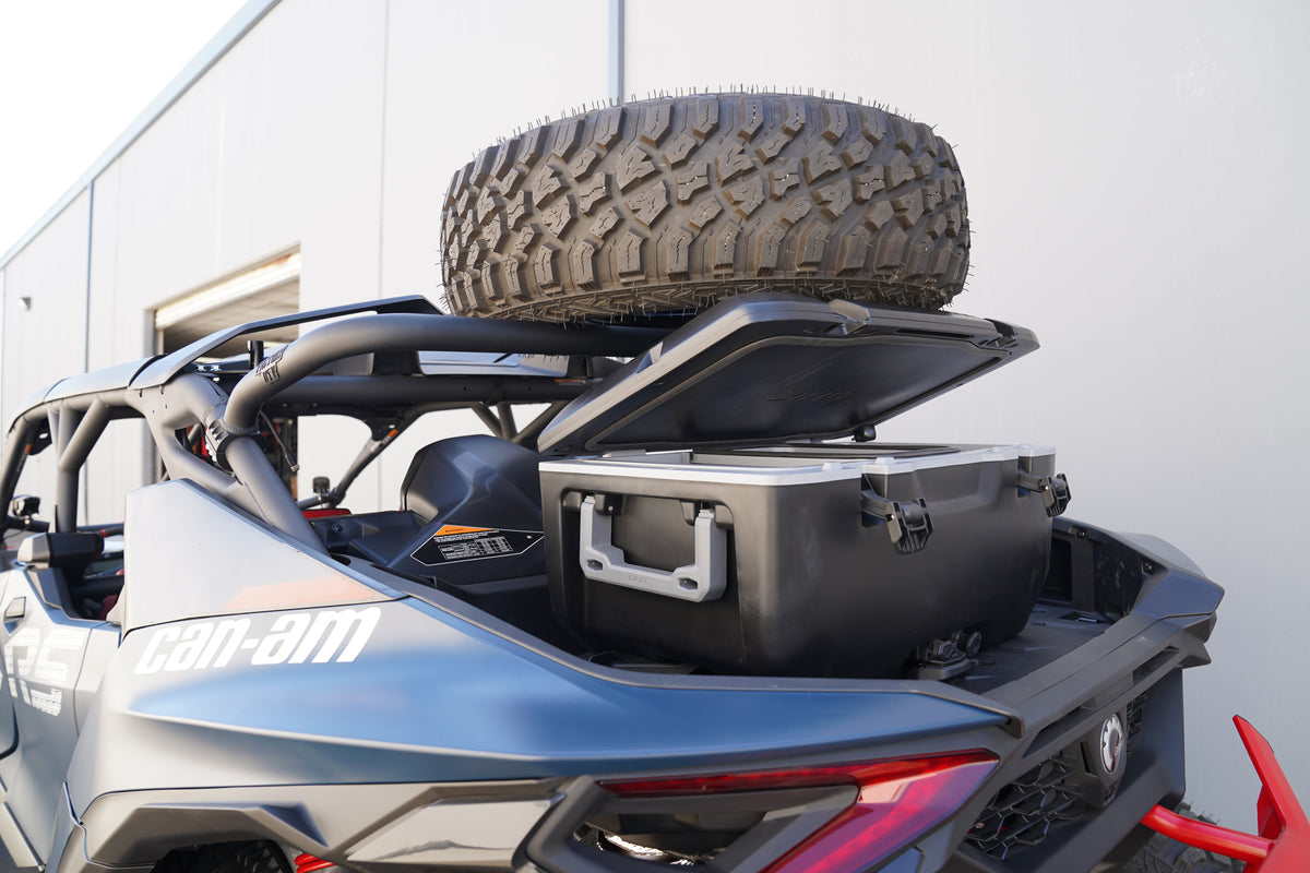 Can-Am Maverick R Max Mid-Height Dual Clamp Spare Tire Mount-Spare Tire Mounts-Factory UTV-Black Market UTV